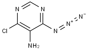 4-azido-6-chloropyrimidin-5-amine Structure