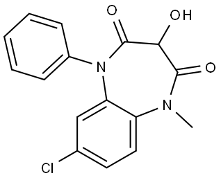 7-chloro-3-hydroxy-1-methyl-5-phenyl-1,5-dihydro- Structure