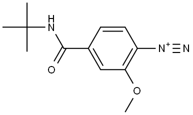 4-[[(1,1-Dimethylethyl)amino]carbonyl]-2-methoxybenzenediazonium (ACI) Structure