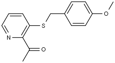 1-[3-[[(4-Methoxyphenyl)methyl]thio]-2-pyridinyl]ethanone Structure