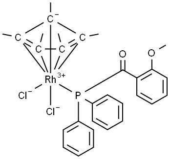 Dichloro[(2-methoxybenzoyl)diphenylphosphine-κP][(1,2,3,4,5-η)-1,2,3,4,5-pentame… Structure