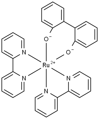 Ruthenium, [[1,1′-biphenyl]-2,2′-diolato(2-)-κO,κO′]bis(2,2′-bipyridine-κN1,κN1′… Structure