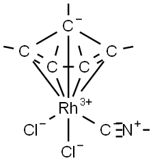 Rhodium, dichloro(isocyanomethane)[(1,2,3,4,5-η)-1,2,3,4,5-pentamethyl-2,4-cyclo… Structure