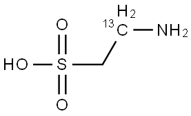 Ethane-2-13C-sulfonic acid, 2-amino- Structure