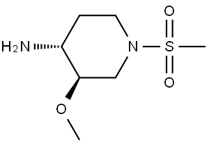 rel-(3R,4R)-3-Methoxy-1-(methylsulfonyl)piperidin-4-amine Structure