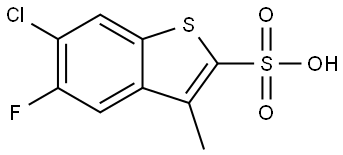 6-chloro-5-fluoro-3-methylbenzo[b]thiophene-2-sulfonic acid Structure