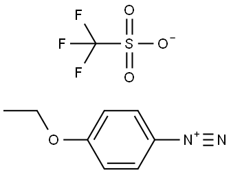 Benzenediazonium, 4-ethoxy-, 1,1,1-trifluoromethanesulfonate (1:1) (ACI) Structure