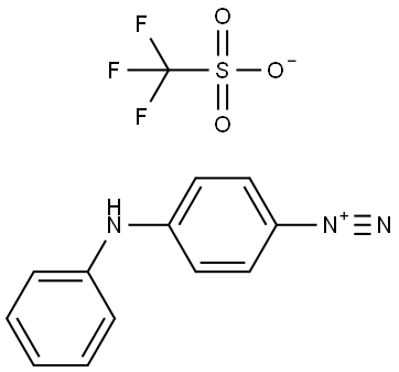 Benzenediazonium, 4-(phenylamino)-, 1,1,1-trifluoromethanesulfonate (1:1) (ACI) Structure