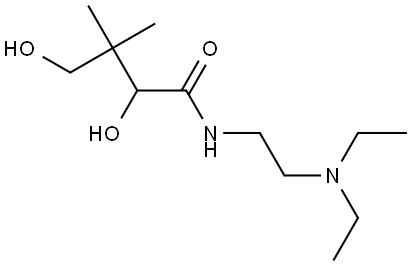 N-[2-(Diethylamino)ethyl]-2,4-dihydroxy-3,3-dimethylbutanamide Structure