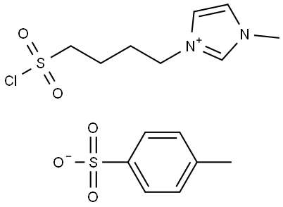 1H-Imidazolium, 3-[4-(chlorosulfonyl)butyl]-1-methyl-, 4-methylbenzenesulfonate (1:1) Structure