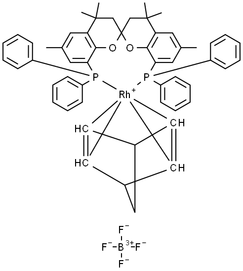 Rhodium(1+), [(2,3,5,6-η)-bicyclo[2.2.1]hepta-2,5-diene][(3,3′,4,4′-tetrahydro-4… Structure