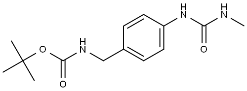 tert-butyl (4-(3-methylureido)benzyl)carbamate Structure