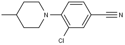 3-Chloro-4-(4-methyl-1-piperidinyl)benzonitrile Structure