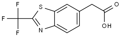 (2-Trifluoromethyl-benzothiazol-6-yl)-aceticacid Structure