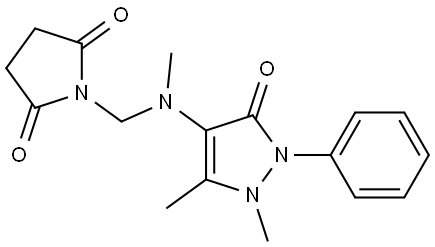 2,5-Pyrrolidinedione, 1-[[(2,3-dihydro-1,5-dimethyl-3-oxo-2-phenyl-1H-pyrazol-4-yl)methylamino]methyl]- Structure
