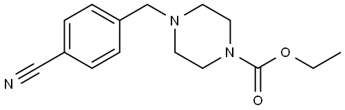 ethyl 4-(4-cyanobenzyl)piperazine-1-carboxylate Structure