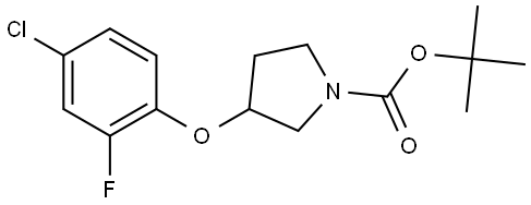 1,1-Dimethylethyl 3-(4-chloro-2-fluorophenoxy)-1-pyrrolidinecarboxylate Structure