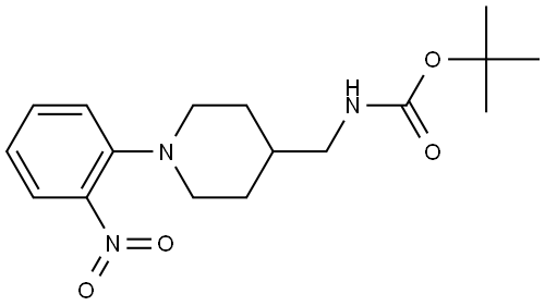 tert-butyl ((1-(2-nitrophenyl)piperidin-4-yl)methyl)carbamate Structure