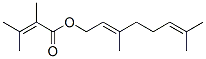 3,7-dimethyl-2,6-octadienyl 2,3-dimethylcrotonate Structure