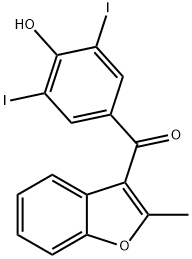 3-(3,5-DIIODO-4-HYDROXYBENZOYL)-2-METHYL-BENZOFURAN Structure