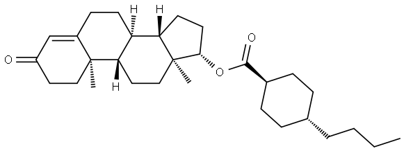 testosterone 4-n-butylcyclohexylcarboxylic acid Structure