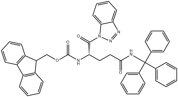 FMOC-Gln(Trt)-Bt Structure