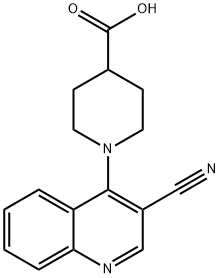 1-(3-Cyanoquinolin-4-yl)piperidine-4-carboxylic acid Structure