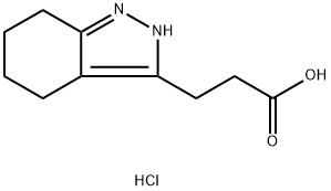 3-(4,5,6,7-Tetrahydro-2H-indazol-3-yl)-propionic acid hydrochloride Structure