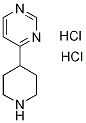 Pyrimidine, 4-(4-piperidinyl)-, hydrochloride (1:2) Structure