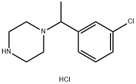 1-[1-(3-Chloro-phenyl)-ethyl]-piperazine hydrochloride Structure
