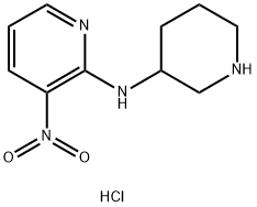 (3-Nitro-pyridin-2-yl)-piperidin-3-yl-aMine hydrochloride, 98+% C10H15ClN4O2, MW: 258.70 Structure