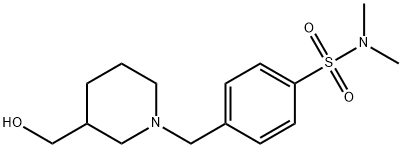 4-((3-(hydroxyMethyl)piperidin-1-yl)Methyl)-N,N-diMethylbenzenesulfonaMide, 98+% C15H24N2O3S, MW: 312.43 Structure