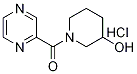 (3-Hydroxy-piperidin-1-yl)-pyrazin-2-yl-Methanone hydrochloride, 98+% C10H14ClN3O2, MW: 243.69 Structure