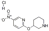 5-Nitro-2-(3-piperidinyloxy)pyridine hydrochloride Structure
