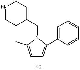 4-(2-Methyl-5-phenyl-pyrrol-1-ylMethyl)-piperidine hydrochloride, 98+% Structure