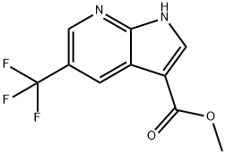 5-(TrifluoroMethyl)-7-azaindole-3-carboxylic acid Methyl ester Structure