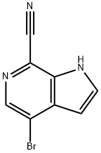 1H-Pyrrolo[2,3-c]pyridine-7-carbonitrile, 4-broMo- Structure