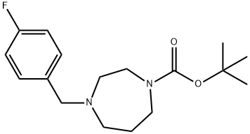 1-Boc-4-(4-fluorobenzyl)hoMopiperazine, 95% Structure