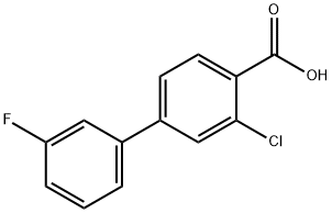 2-CHLORO-4-(3-FLUOROPHENYL)BENZOIC ACID Structure