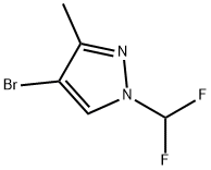 4-bromo-1-(difluoromethyl)-3-methyl-1H-pyrazole(SALTDATA: FREE) Structure