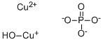 dicopper hydroxide phosphate Structure