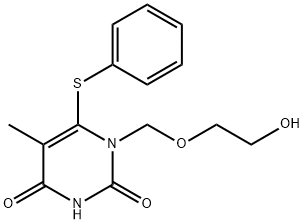 1-((2-hydroxyethoxy)methyl)-6-(phenylthio)thymine Structure