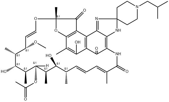 25-O-Deacetyl-23-O-acetyl Rifabutin Structure