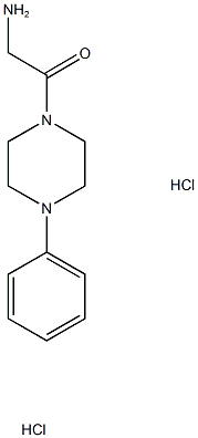2-Amino-1-(4-phenylpiperazin-1-yl)ethan-1-one dihydrochloride Structure