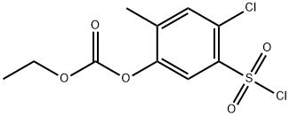 4-chloro-5-(chlorosulfonyl)-2-methylphenyl ethyl carbonate Structure