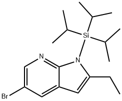 5-Bromo-2-ethyl-1-(triisopropylsilyl)-1H-pyrrolo[2,3-b]pyridine Structure