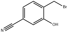 Benzonitrile, 4-(bromomethyl)-3-hydroxy- Structure