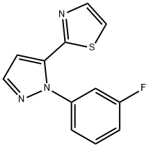 2-(1-(3-fluorophenyl)-1H-pyrazol-5-yl)thiazole Structure