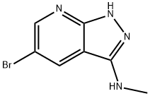 1H-Pyrazolo[3,4-b]pyridin-3-amine, 5-bromo-N-methyl- Structure