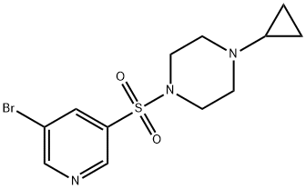 1-(5-broMopyridin-3-ylsulfonyl)-4-cyclopropylpiperazine Structure